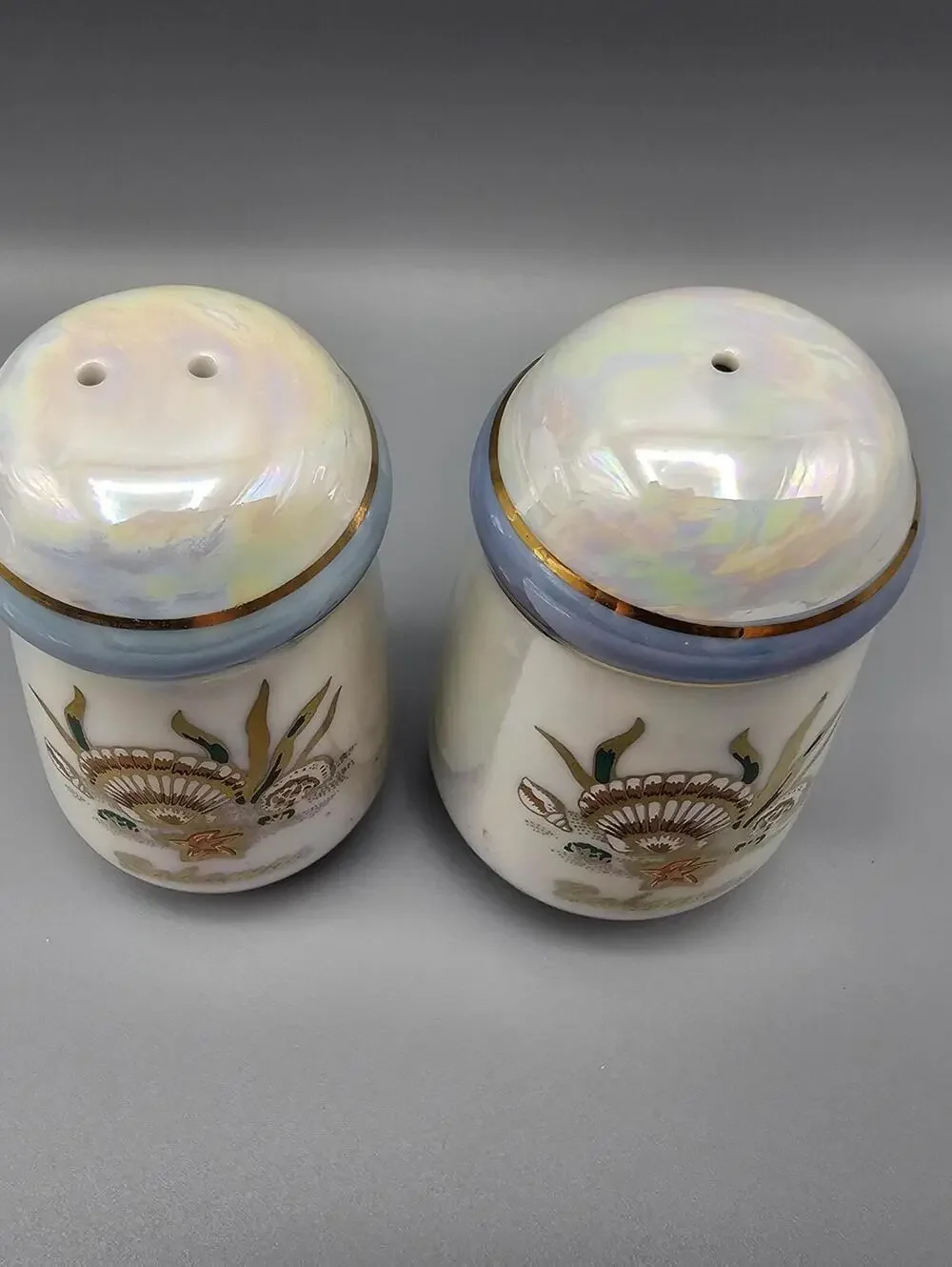 Vintage Bahamas Pearlized Salt and Pepper Shakers Set